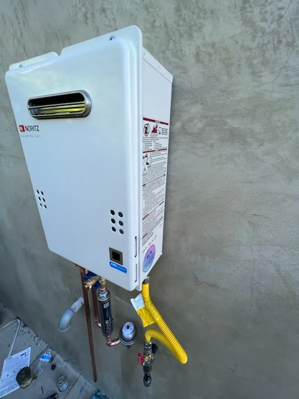 Tankless water heater installation for Waynewood homes